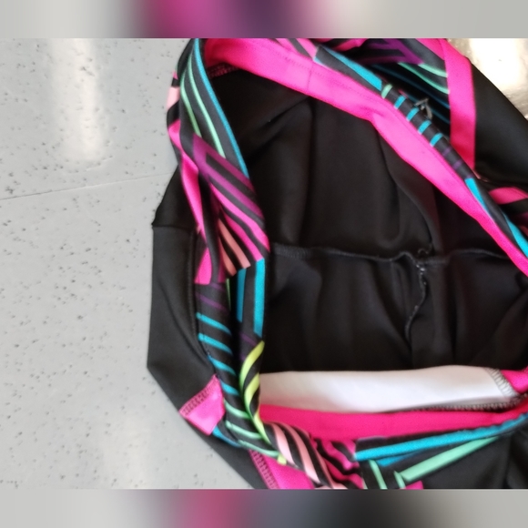 •Justice Active Colorful Retro Stripe Full Length Dri Fit Leggings Size Girl 18 - Picture 6 of 11